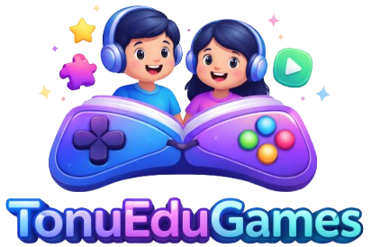 TonuEduGames logo — educational gaming platform with books and graduation cap